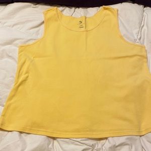 NWOT Studio Works Women’s Yellow Tank Top, Size 1X